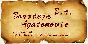Doroteja Agatonović vizit kartica